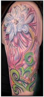 Thunder lightning flash effect cloud tattoo on the sleeve with birds and skull. Queen Of The Night Flower Half Sleeve Tattoo By Phil Robertson Tattoonow