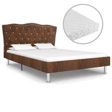 Nous pensons qu'un modèle entre 200 € et 350 € pour un sommier en 140x190. Vidaxl Cadre De Lit Avec Sommier A Lattes Tissu 140x200 Cm Bleu Lit Double Cadres De Lit Meubles