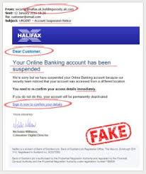 The refund of packaged bank account fees would include compensation interest at 8%. New Halifax Bank Phishing Scam Sent By Letter Web Growth Web Design