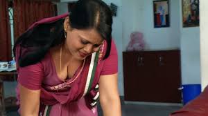 Nandini aunty hot romance in pink saree
