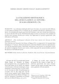 Cartina con funzionalità di zoom in e out. Pdf La Collezione Ornitologica Del Liceo Classico G Govone Di Alba Piemonte Cn