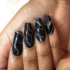 Acrylic nail designs can be created with a blend of matte black and shiny for a lovely acrylic nail design, paint your nails shiny black color. Black Acrylic Nail Posts Facebook
