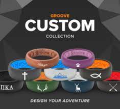 Personalized Text Custom Engraved Silicone Rings Groove Life Groove Life Silicone Rings Men Silicone Wedding Rings