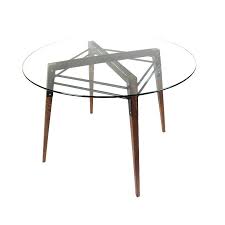 What kind of wood is a black dining table made out of? Buy Black Steel Frame Glass Round Dining Table 212concept