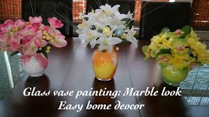 Spray painted glass dries very quickly, so even though i ended up doing 4 coats all together, this was still a really quick project. How To Paint Glass Vases Marble Look Easy Home Decor Youtube