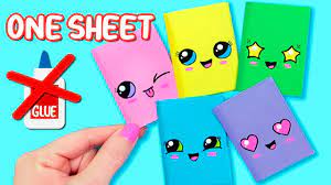 Place the paper so that the folded edge is facing you. Diy Mini Notebooks One Sheet Of Paper Without Glue Youtube