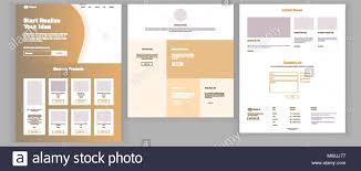 Download This Stock Vector Website Design Template Vector Business Landing Web Page It Technology O In 2020 Website Template Design Website Design Design Template