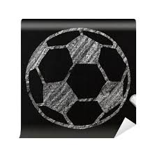 Veel kleine kinderen weten hoe ze deze 3 vormen moeten tekenen en ze bij elkaar te voegen. Fotobehang Voetbal Tekenen Op Een Schoolbord Pixers We Leven Om Te Veranderen