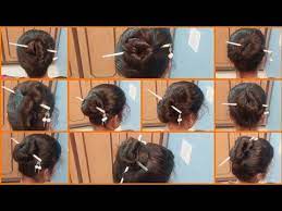 Anjali S Bun Hairstyles Part 8 10 Bun Hairstyle With Chinese Bun Stick Hairstyle Tutorial Youtube Bun Hairstyles Chinese Hair Bun Chinese Bun