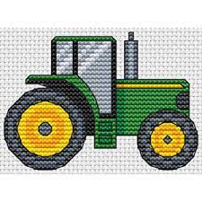 Abc animals cross stitch kit. Tractor Cross Stitch Kit Elite Designs