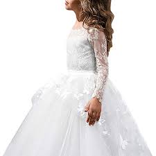 Vestiti cresima ragazza 13 anni. Vestito Elegante Da Ragazza Festa Matrimonio Damigella Donna Sposa Cerimonia Prima Comunione Battesimo Carnevale Ballerina Abiti 11 Bianco 12 13 Anni