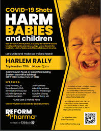 COVID SHOTS HARM BABIES HARLEM RALLY