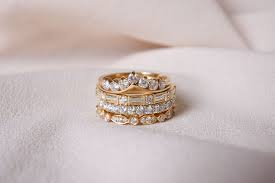 Gold Stack Gold Anniversary Bands Womens Wedding Bands Vintage Wedding Band