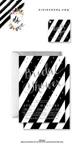 Black And White Striped Road Sign Stella Black Silver Glitter Bridal Shower Invitation Fun Wedding Invitations Black Wedding Invitations Elegant Bridal Shower