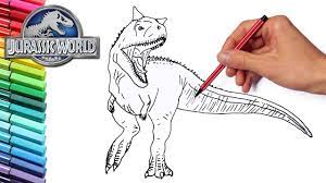 Disable your adblock and script blockers to view this page. How To Draw Carnotaur Jurassic World Dinosaur Dinosaurs Color Pages For Childrens Youtube