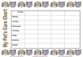 reward charts for pet care