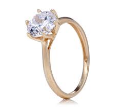 Diamonique 2ct Tw 6 Claw Tulip 100 Facet Ring 9ct Gold Qvc Uk