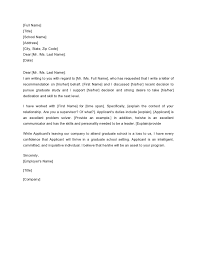 Sample college admission application letter. 30 Free Letters Of Recommendation For Graduate School Templatearchive
