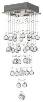 Modern Chandelier Rain Drop With 40 Mm Crystal Balls Flush Mount Contemporary Chandeliers By Gspn