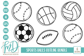 Download Sports Balls Outline Svg Bundle Graphic By Morgan Day Designs Creative Fabrica PSD Mockup Templates