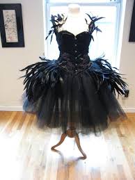 Made To Order Deluxe Black Swan Dress Costume Burlesque Tulle Feathers Masquerade Cocktail Dress Black Swan Costume Dark Fairy Costume Swan Dress