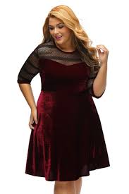 Pas facile de trouver une robe de soirée de grande taille pas cher? Robe Amincissante Grande Taille Pas Cher Velvet Swing Dress Half Sleeve Dresses Dresses
