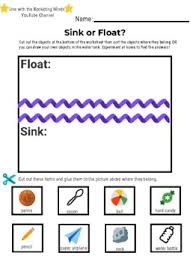 sink or float sort worksheets