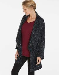 Helene berman cream shawl collar wrap coat; Helene Berman Outlet Women