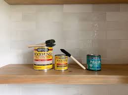 We do offer prime painting in white or black if you need this option. Diy Easy Wood Stained Custom Floating Shelves Chris Loves Julia