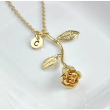 Personalized Rose Pendant Necklace 29 Liked On Polyvore Featuring Jewelry Necklaces Le Initial Pendant Necklace Initial Necklace Letter Pendant Necklace