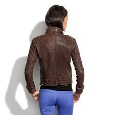 Madewell Brown Belted Leather Bomber Leather Bomber Leather Leather Bomber Jacket