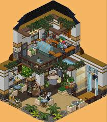 Habbo Modern Green Cafe Em 2020 Habbo Habbo Pixel Habblet