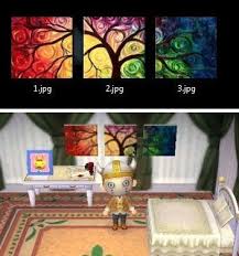 3 Piece Stain Glass Window Swirly Tree Reference Picture Very Cool Animal Crossing Game Animal Crossing Animal Crossing Qr