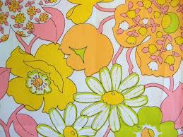 We offer you the best fabrics, tools & products. Vintage 60s Fabric Tangerine Pink Lime Green Mustard Yellow Flower Print Bright Mod Light Weight Cotton Sheet Material Cbf Yellow Flower Print Psychedelic Colors Flower Prints