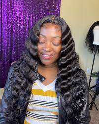 Kd Harris On Instagram Middle Part Part Lace Closure Sew In No Edges Or Hair Left Out No Glu Crimped Hair Sew In Hairstyles Scene Hair Colors