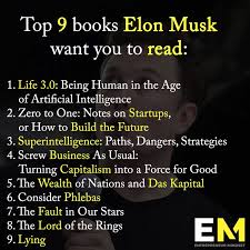 Elon musk is an engineer, industrial designer, technology entrepreneur and philanthropist. Entrepreneur Mindset The List Of All The Books Musk Has Commented On In The Past Several Years Include 61 Titles But If You Re Short On Time Today Check These 9 Of