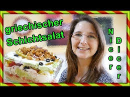 Griechischer Schichtsalat Mit Dem Nicer Dicer Chef Von Sofie Haushalt Unperfekt Perfekt Youtube Schichtsalat Lebensmittel Essen Kochen Und Backen