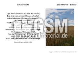 Ich versteh das gedicht nicht so wirklich, kann mir jemand etwas über den inhalt sagen? Sommerfrische Ringelnatz Kartei Sommergedichte Gedichte Kartei Werkstatt Deutsch Klasse 3 Grundschulmaterial De