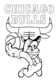 Click the chicago bulls logo coloring pages to view printable version or color it online (compatible with ipad and android tablets). Super Mario Playing For Nba Chicago Bulls Coloring Page Color Luna