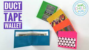 Take a 7 in long piece of pretty duct tape and cover ½ of the cardstock. How To Make A Duct Tape Wallet Easy Youtube