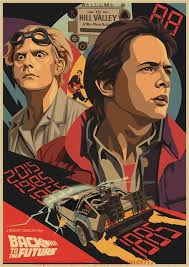 Volver al futuro clásico Vintage película nostálgica papel Kraft Poste  decoración Interior