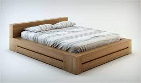 lit design lounge noyer clair wooden bed design bed furniture design wood bed design