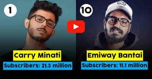 A lot of indian youtubers have now found fame and money on this platform. 10 Most Subscribed Individual Youtubers In India 2020 Marketing Mind