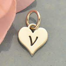 Write all the little words the class can make from the letters in the word valentine and add them to a class list added to all week. Small Silver Letter Heart Charm Initial V