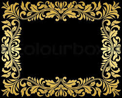 Ascot burnished gold colour gilt style picture frame wallhanging 6 x 4. Vintage Gold Frame With Floral Elements Stock Image Colourbox