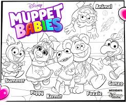 Muppet Babies Characters Coloring Sheet For Kids Baby Coloring Pages Muppet Babies Family Coloring Pages