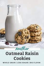 Healthier Oatmeal Raisin Cookies Recipe Oatmeal Raisin Cookies Healthy Oatmeal Raisin Cookies Oat And Raisin Cookies
