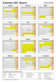 / ferientermine & informationen zu d. Kalender 2021 Bayern Ferien Feiertage Excel Vorlagen