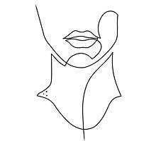 Face Drawing In One Line By Catbydesign Face Drawing Face Line Drawing Face Doodles