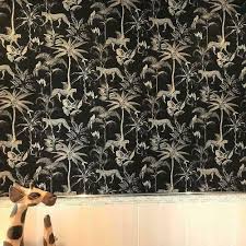 Free uk delivery on all wallpaper. Rasch Black Gold Leopard Wallpaper Metallic Animals Palm Trees Jungle Birds 409031